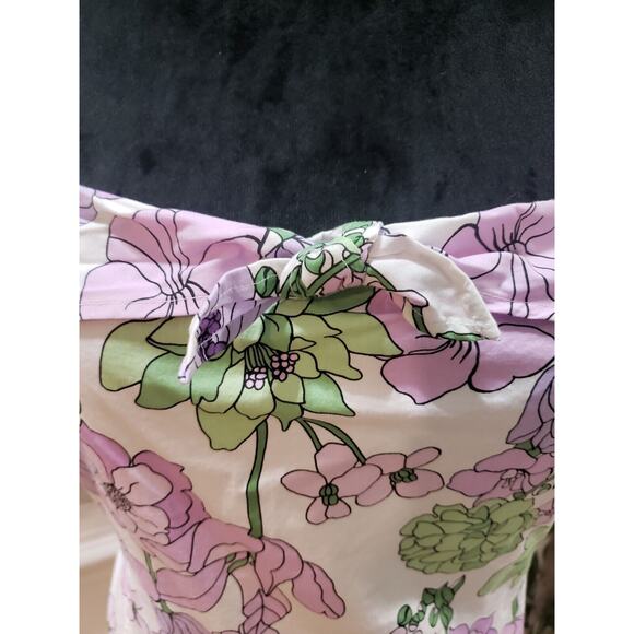 Loft Women's White Floral Cotton Square Neck Sleeveless Casual Top Blouse 14P - Picture 12 of 12